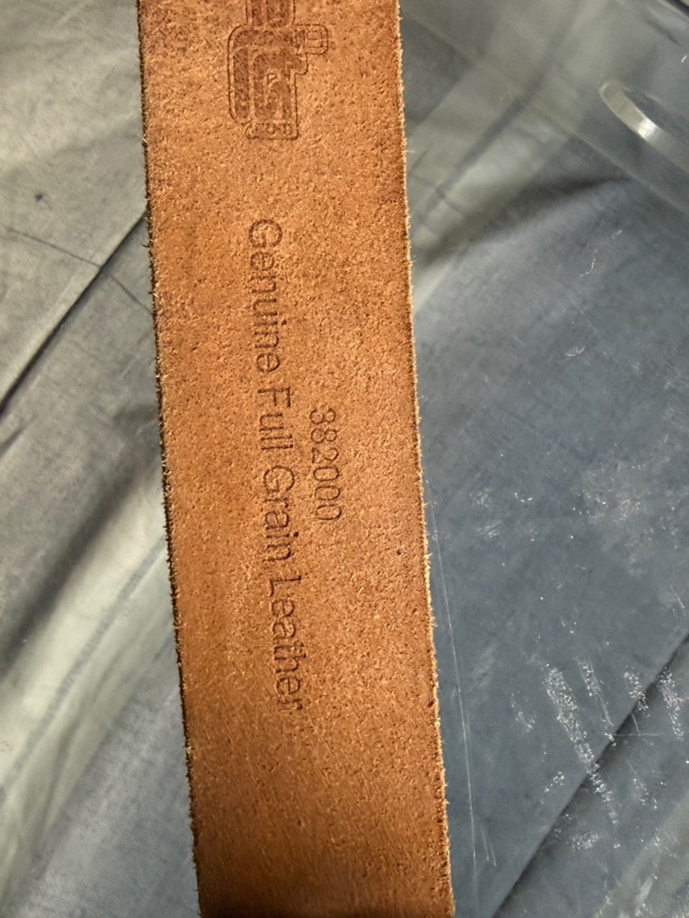 Women's Embossed Tan Leather Belt with Decorative Silver Buckle - Picture 3 of 5